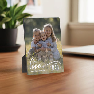 Wir lieben dich Papa Foto Vatertag Fotoplatte