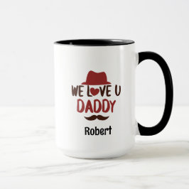 Wir lieben dich Papa lustiges Design Tasse