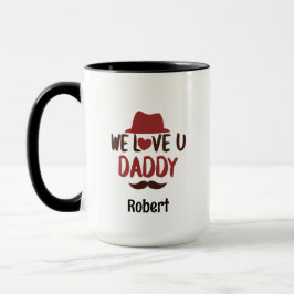 Wir lieben dich Papa lustiges Design Tasse