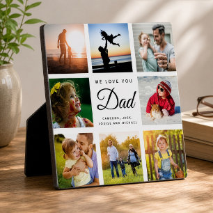Wir lieben dich Papa Moderne Instagram-Familienf Fotoplatte
