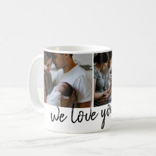 wir lieben dich Papa modernes Foto zum Vatertag Kaffeetasse