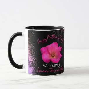 Wir lieben Dich - Personalisierbare Muttertagsrose Tasse