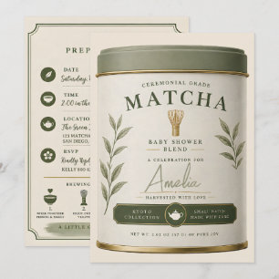 Wir lieben dich so sehr Matcha Baby Shower Sage Gr Einladung