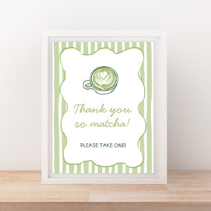 Wir lieben dich so sehr Matcha Green Baby Shower W Poster