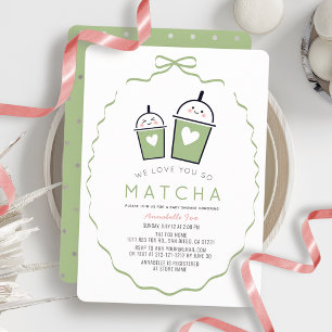 Wir lieben dich so sehr Matcha Kawaii Bow Rahmen B Einladung