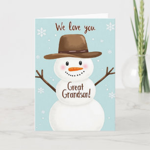 Wir lieben dich, Ur-Enkel Schneemann Karte
