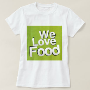 Wir lieben Essen: Hassen Abfall Grün-weiße Ästhe T-Shirt