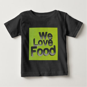 Wir lieben Essen: Hassen Verschwendung Grün-weiß Baby T-shirt