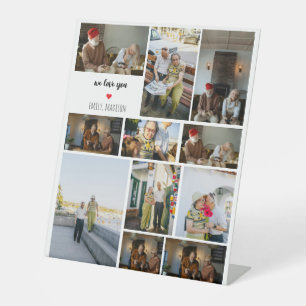 Wir lieben euch, individuelle Fotocollage für die Sockelschild