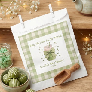 Wir lieben euch so Matcha Salbei grüne Herzen Geschenktütchen