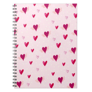 Wir lieben Herzen Muster Notizbuch Notizblock