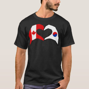 Wir lieben Kanada Korea Patriot Flaggen Serie T-Shirt
