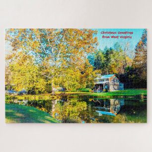 Wir lieben Log Cabins West Virginia. Puzzle