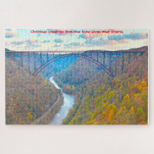 Wir lieben New River Gorge West Virginia. Jigsaw P Puzzle