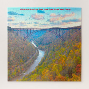Wir lieben New River Gorge West Virginia. Jigsaw P Puzzle