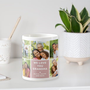 Wir lieben Oma Moderne staubige Rose Foto Kaffeetasse