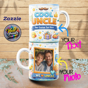 Wir lieben Onkel Happy Celebration Foto Collage Ta Kaffeetasse