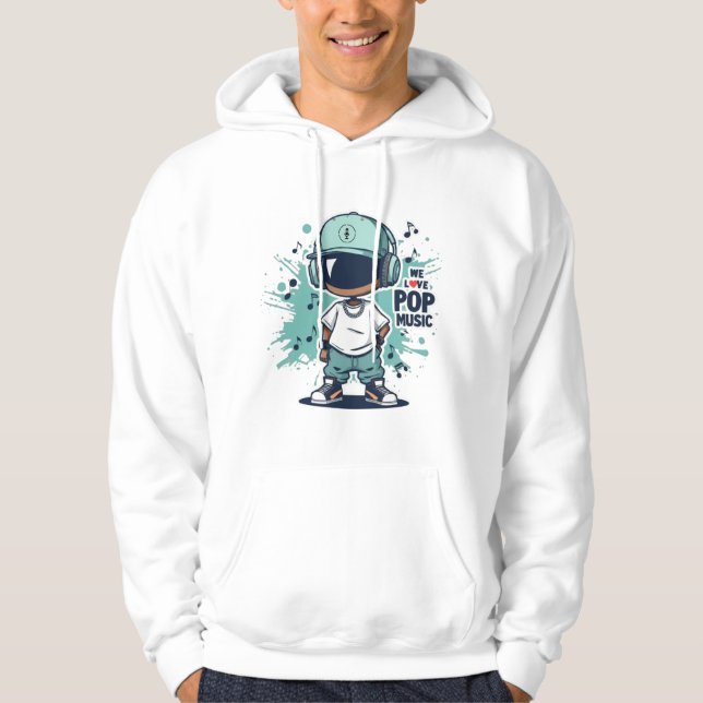 Wir lieben Popmusik Hoodie (Vorderseite)