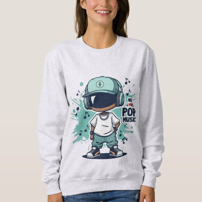 Wir lieben Popmusik Sweatshirt (Vorderseite)