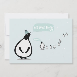 Wir lieben Schnee-Illustration Feiertagskarte