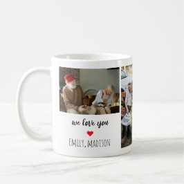 Wir lieben Sie Benutzerdefinierte Familien-Foto-Co Kaffeetasse