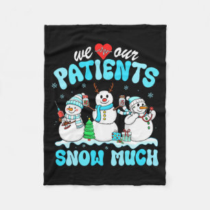 Wir lieben unsere Patienten so sehr lustiger Schne Fleecedecke