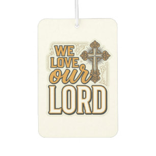 Wir lieben unseren Herrn Vintage-Kreuz-Christen-Sh Autolufterfrischer
