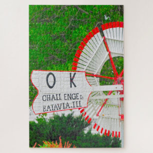 Wir lieben Vintage Windmühlen Iowa. Puzzle
