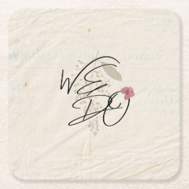 WIR MACHEN Blume Shabby Garden Chic Programm Rechteckiger Pappuntersetzer