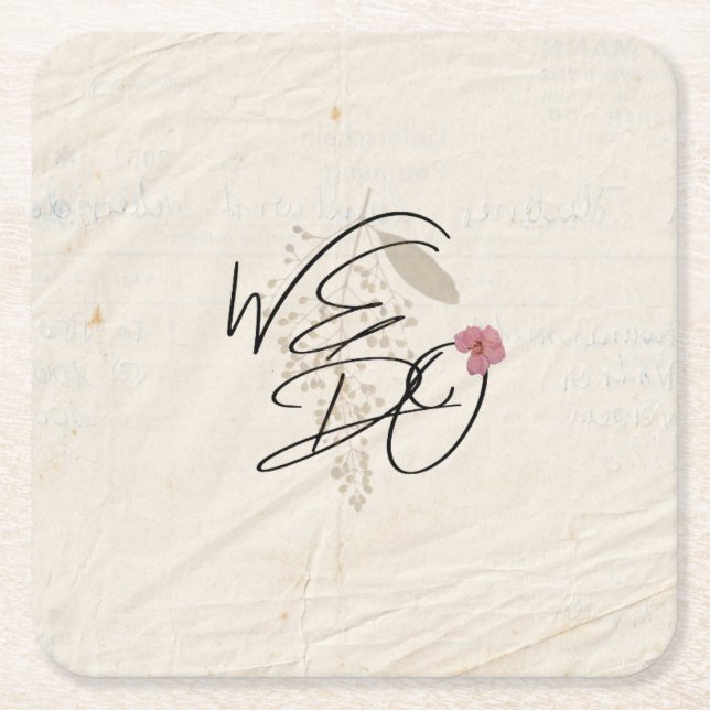 WIR MACHEN Blume Shabby Garden Chic Programm Rechteckiger Pappuntersetzer (Vorderseite)