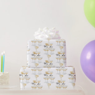 Wir machen Champagner-Turm Schwarz und Goldene Hoc Geschenkpapier