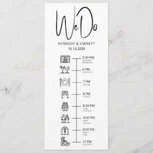 Wir machen den Hochzeitstags-Zeitplan-Flat-Program Programm