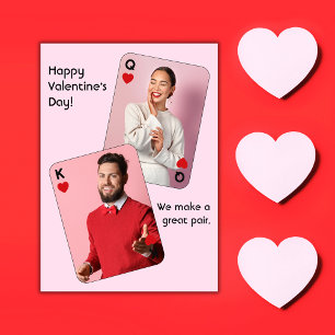 Wir machen ein großes Foto zum Valentinstag Feiertagskarte