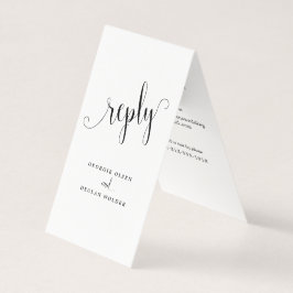 Wir machen eine Calligrafy Wedding Long RSVP Card