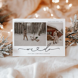 Wir machen eine einfache 2-Foto-Weihnachtskarte Feiertagskarte