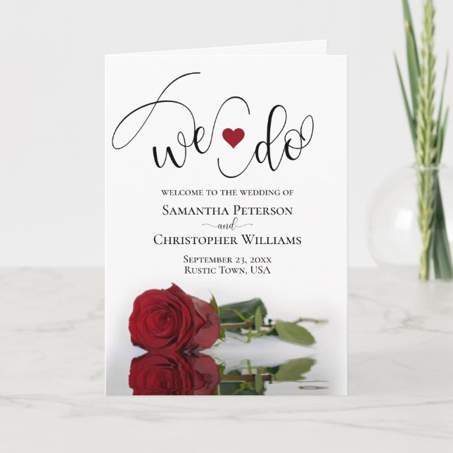 Wir machen eine elegante, langgezogene Rote Rose H Programm (Vorderseite)