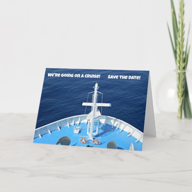 Wir machen eine Kreuzfahrt... Save the Date! Ankündigung (Vorderseite)