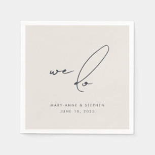 Wir machen eine moderne kalligraphische Hochzeitsf Serviette