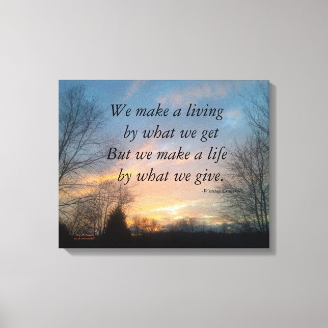 WIR MACHEN EINEN LEBENDEN CHURCHILL WRAPPED CANVAS LEINWANDDRUCK (Vorderseite)