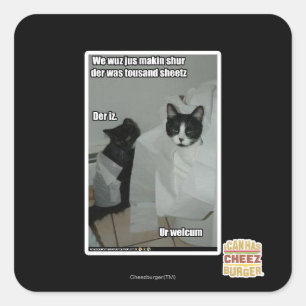 Wir machen einfach alles auf quadratischer aufkleber