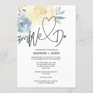 Wir machen einfache moderne Hochzeitscreme mit bla Einladung