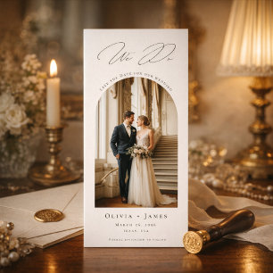 Wir machen elegante Bogenfotos, alte Geldhochzeit Save The Date