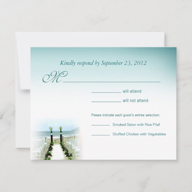 Wir machen es auf der Beach UAWG Response Card RSVP Karte (Vorderseite)