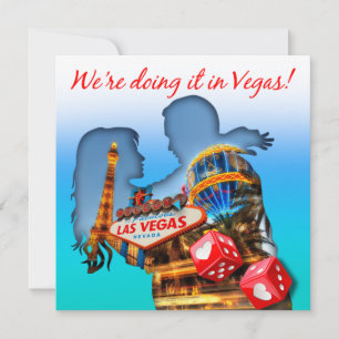 Wir machen es in Vegas Hochzeit Einladung