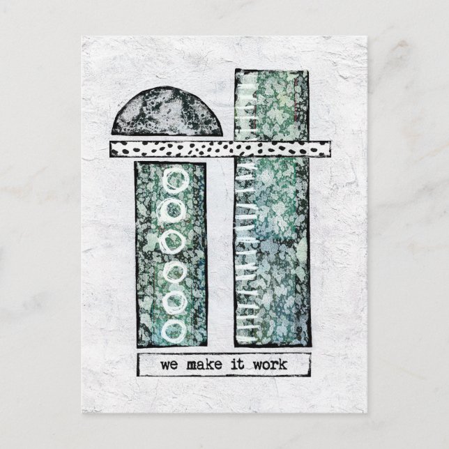 Wir machen es Postcard - modern Abstrakt Postkarte (Vorderseite)
