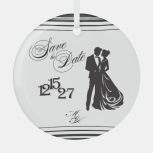 Wir machen formell Save the Date Ornament Aus Glas
