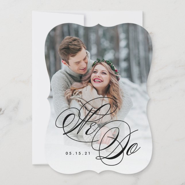 Wir machen Foto Hochzeit Einladung (Vorderseite)
