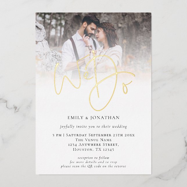 Wir machen Foto Overlay QR-Skript Hochfahren Real Folieneinladung (Vorderseite)