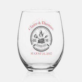 Wir machen Grillen Holiday Party Weinglas Ohne Stiel