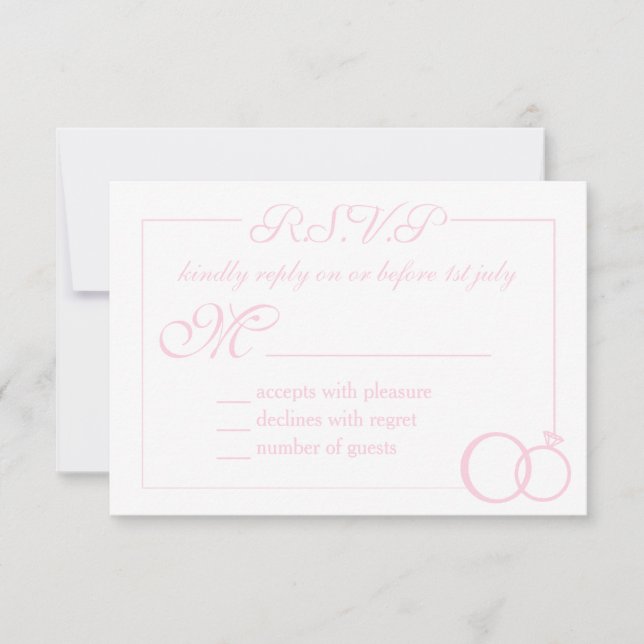 Wir machen Hochzeit RSVP Karte (Vorderseite)